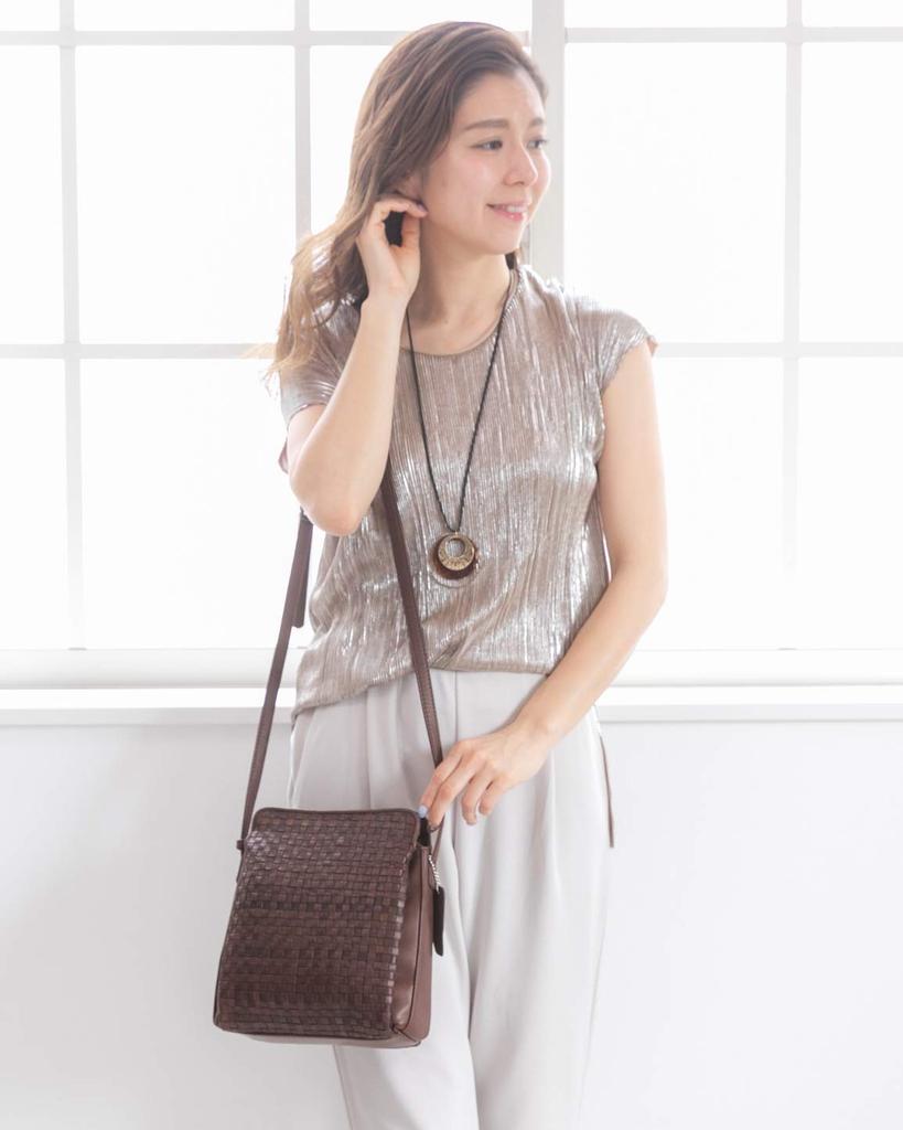 BAG since Imai Bag Shoulder Bag Genuine Leather Bag Crossbody Pochette Pony Mesh Large Capacity Large Capacity Zipper [IMAI 1977] Women's (33165