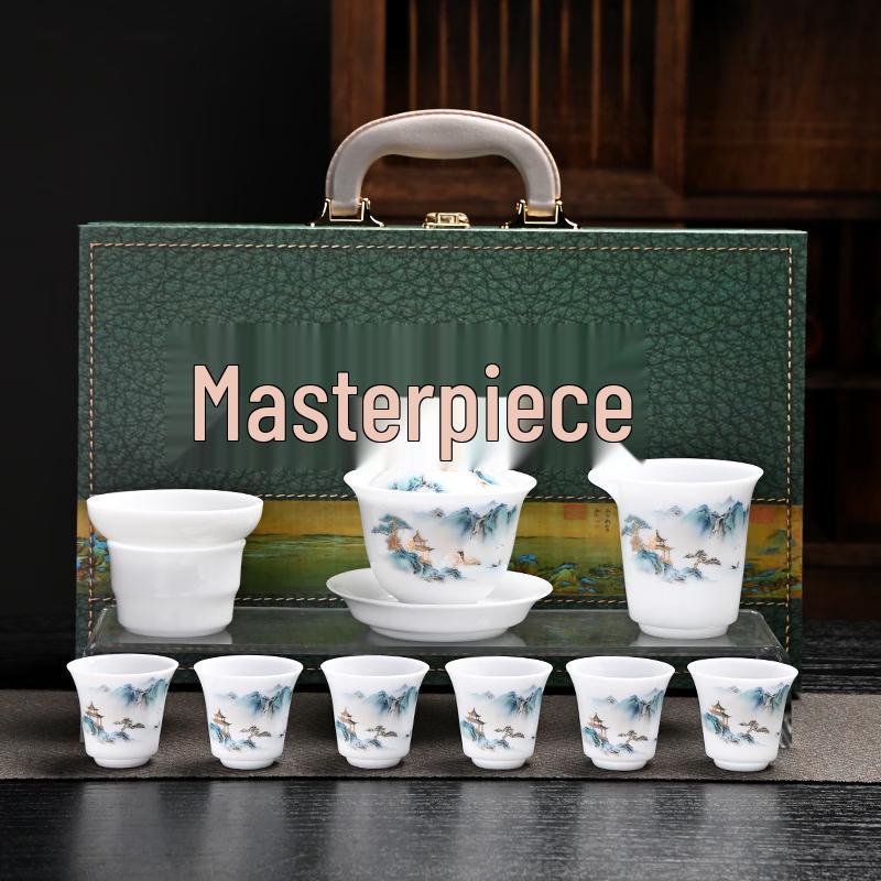 Ice Jade Porcelain Kung Fu Tea Set