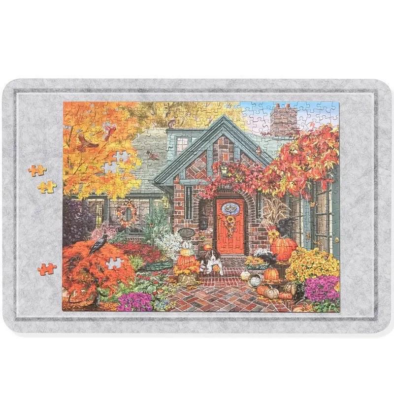 Foldable Felt Puzzle Board for Kids - Thickened and Portable Storage Solution