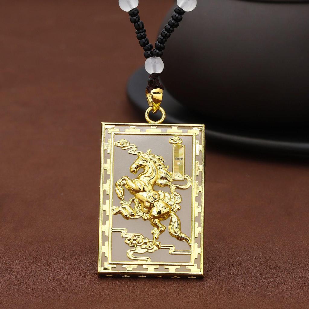 Elegant Natural Hetian Jade Necklace with Gold and Xiuyan Jade Pendant - A Fashionable and Timeless Gift for Women