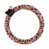 Car Steering Wheel Cover Winter Plush Cute Leopard Print Winter Non-Slip Women's Car Wear-Resistant Protective Cover Handlebar Cover