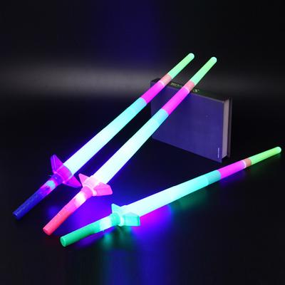 Funny Sword LED Extendable Glow Toy Dětská blikající tyčinka Koncertní party rekvizity