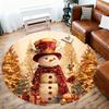 1PC snowman winter Office Round Area Rug, Under Office Chairs Bedroom Living Room Home Decor, Carpet for Office -1110150