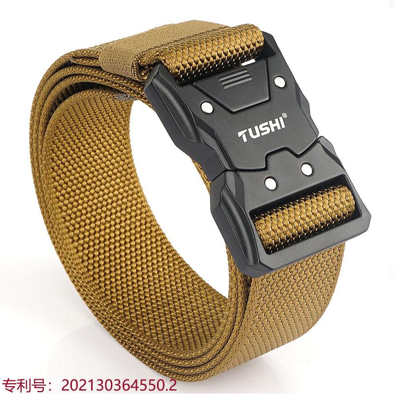 Mary New Quick Release Release Buckle Tactical Nylon Waistband Tooling Outdoor Training Pant with Leisure Men's Leather