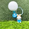 Cartoon Rabbit Golf Tee Hanger Plastic Anti Lost Golf Tee Ring with Strap Loss Prevention Tee Holder with Golf Tee for Men Women