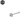 G23 Titanium Square Zirconia Nose Stud Jewelry