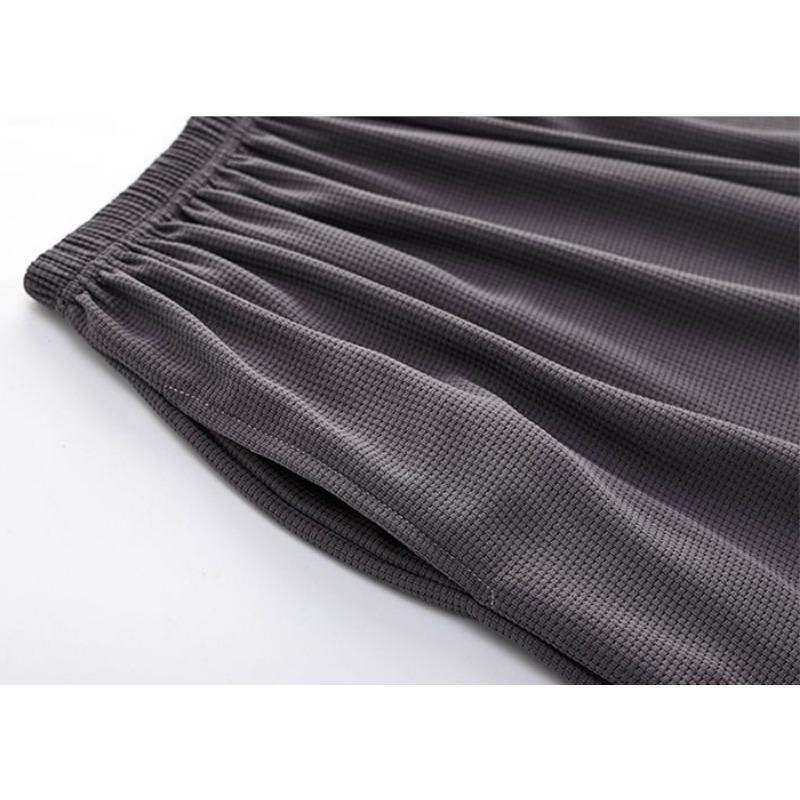 New Men Pajamas Spring Autumn Long-sleeved Sleepwear Winter Cotton Pullover Solid Color Round Neck Casual Homewear Suit