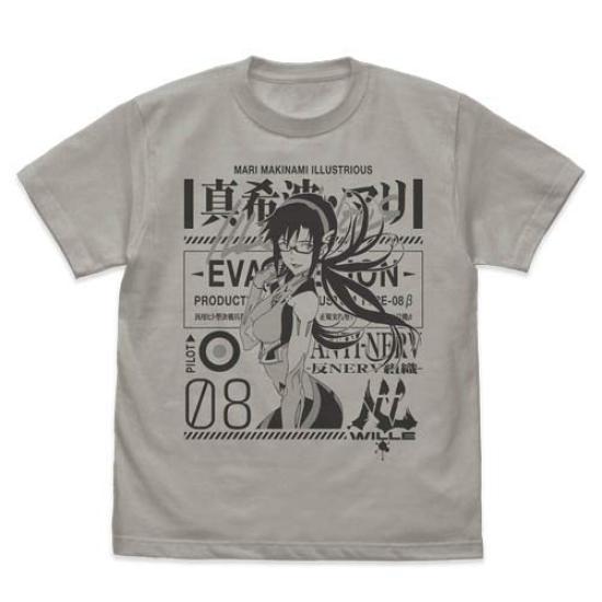 

Cospa EVANGELION Makinami Mari Illustrious T-shirt LIGHT GRAY S size