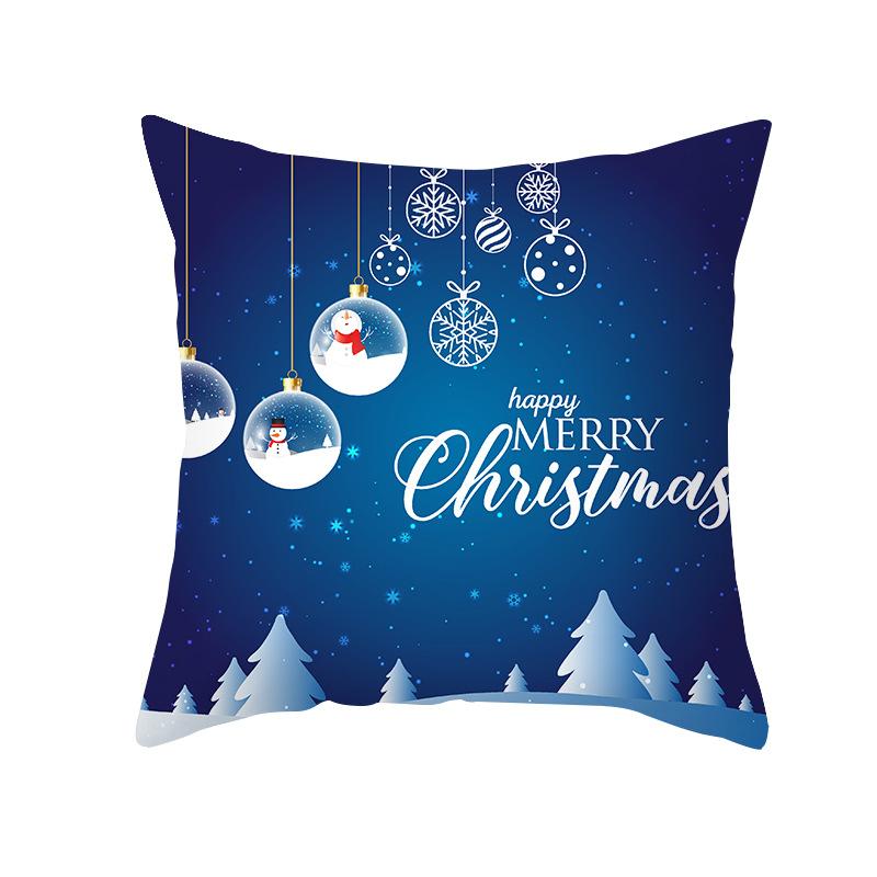 Blue Collection Sofa Car Office Cushion Cover Christmas Decoration Pillowcase Home Decor