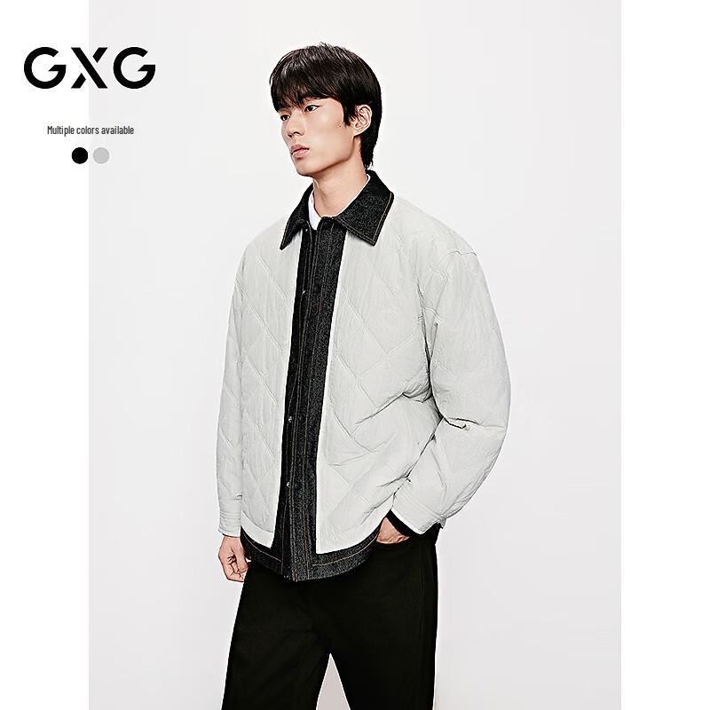 

GXG Men s Quilted Denim Patchwork Faux Two-Piece Jacket XL