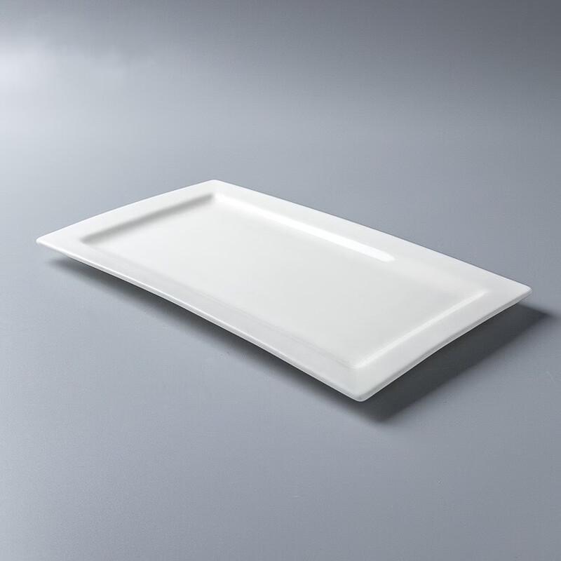 White Ceramic Rectangular Serving Plate