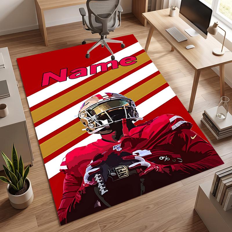 San Francisco 49ers (5) Personalisierter Name Büro Teppich Stilvolle Dekoration für Wohnzimmer Schlafzimmer Küche