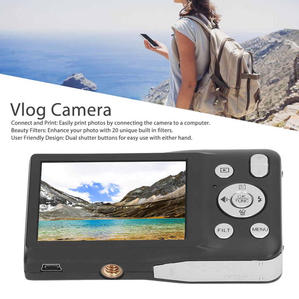 Digital Camera Beauty Filter 16X Zoom Photo and Video 2.7in Screen 750mAh Battery Zoom Digital Camera for Daily