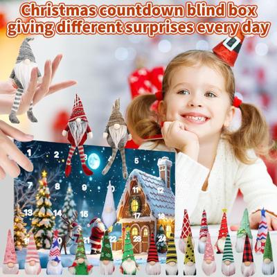 Christmas Gnomes Advent Calendar 2025 24-Day Calendar Countdown Winter Scene Holiday Decor Collectible Figures Gnomes Set for Family