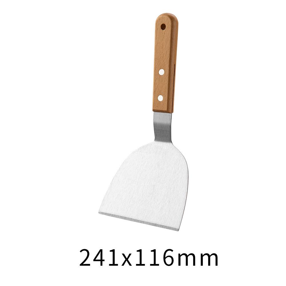 Stainless Steel Teppanyaki Spatula & Scraper Blade for Stir-fry and Jianbing