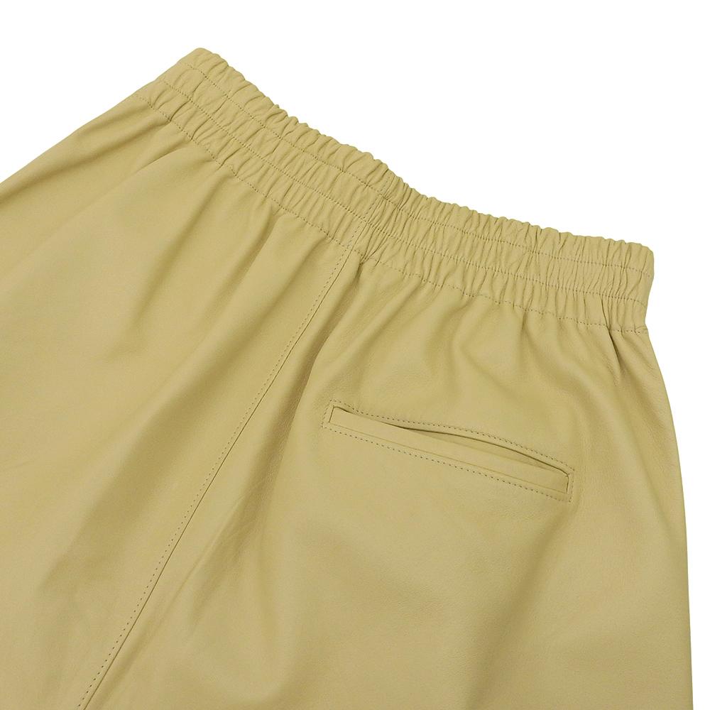 BOTTEGA VENETA Excellent condition leather shorts, men's, yellow, size XS, 633447, 2022 Bottoms XS yellowUsed