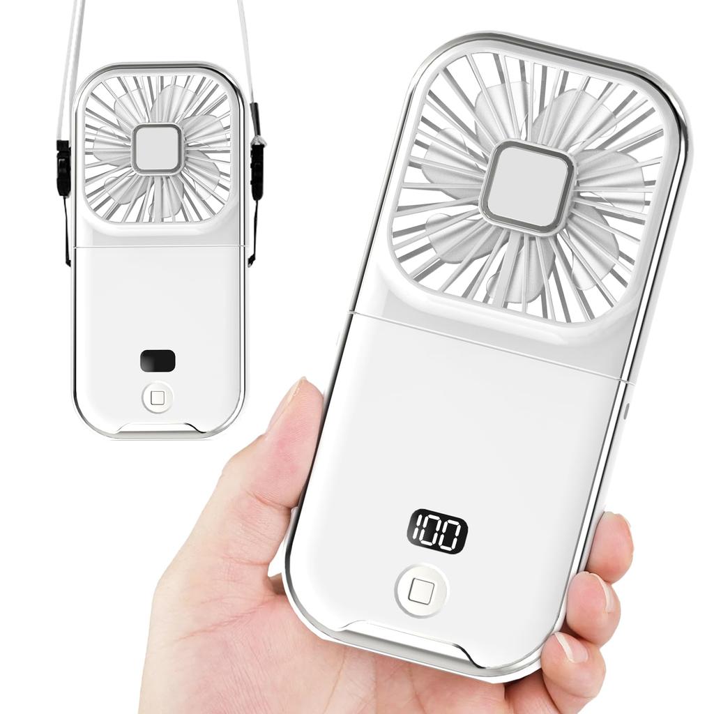 New for Summer Dealswin Handheld Portable Handheld Fan with 4 Airflow Neck and Stand Strong Mini USB Perfect for Fireworks and as a Heatstroke