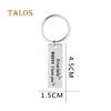 Trucker Dad Gift Drive Safe Keychain Carving Letter Tag Pendant Men Key Ring Suspension Trinket
