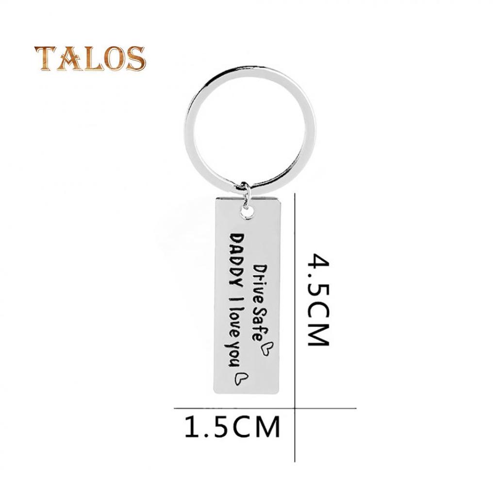 Trucker Dad Gift Drive Safe Keychain Carving Letter Tag Pendant Men Key Ring Suspension Trinket