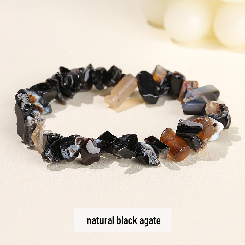 Jingdong Seven-Color Agate Chip Elastic Bracelet