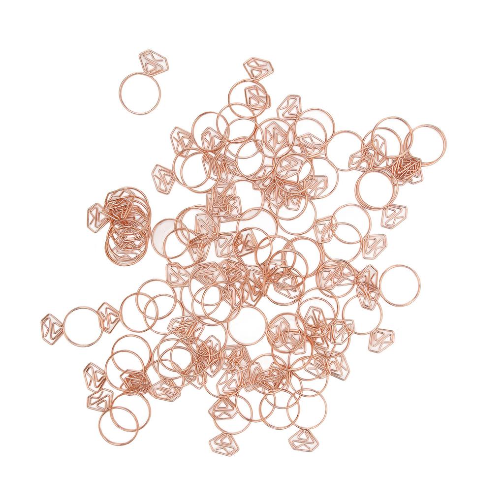 80pcs   Shape Paper Clips Rustproof Multifunction Multifunction with Clear Box for   School