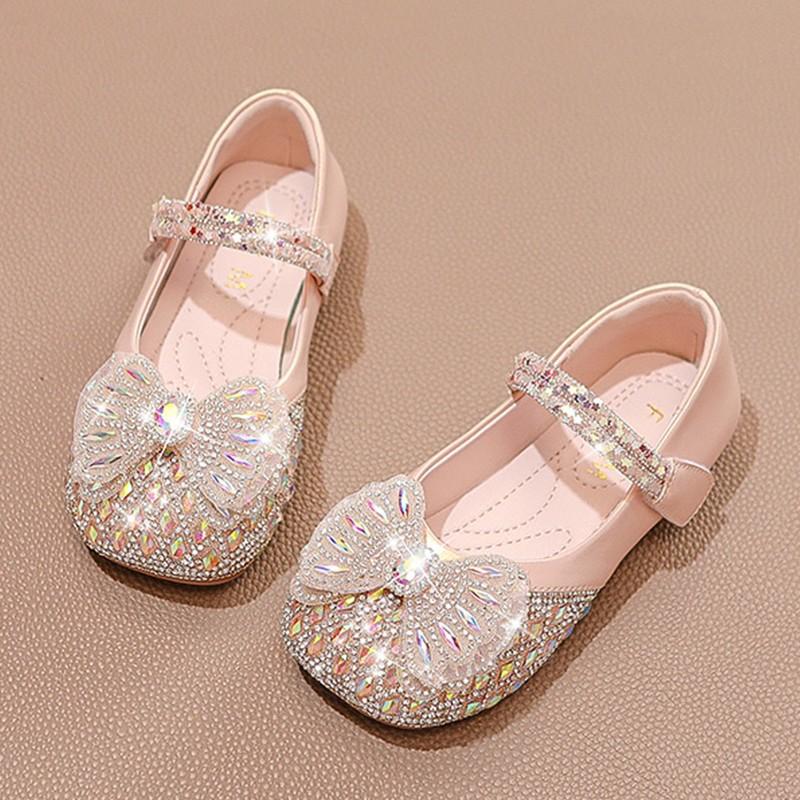Anti-slip Shoes - New Style Leather Shoes for Girls with Soft Soles 23 розовый