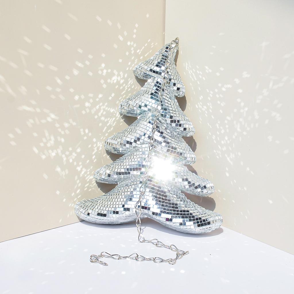 Sparkling Discos Bauble Christmas Hanging Decorations Stylish Festives Accessories Light Reflectings Glass Ornament
