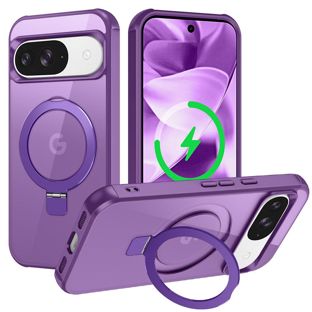 Phone Case For Google Pixel 10 Pro/10/9 Pro/9 Magnetic Case Ring Holder Kickstand TPU + PC Cover
