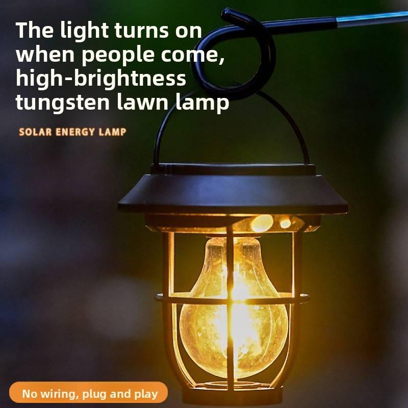 Ecofriendly Solar Garden Lamp With Inductive Lighting For Yard Decor