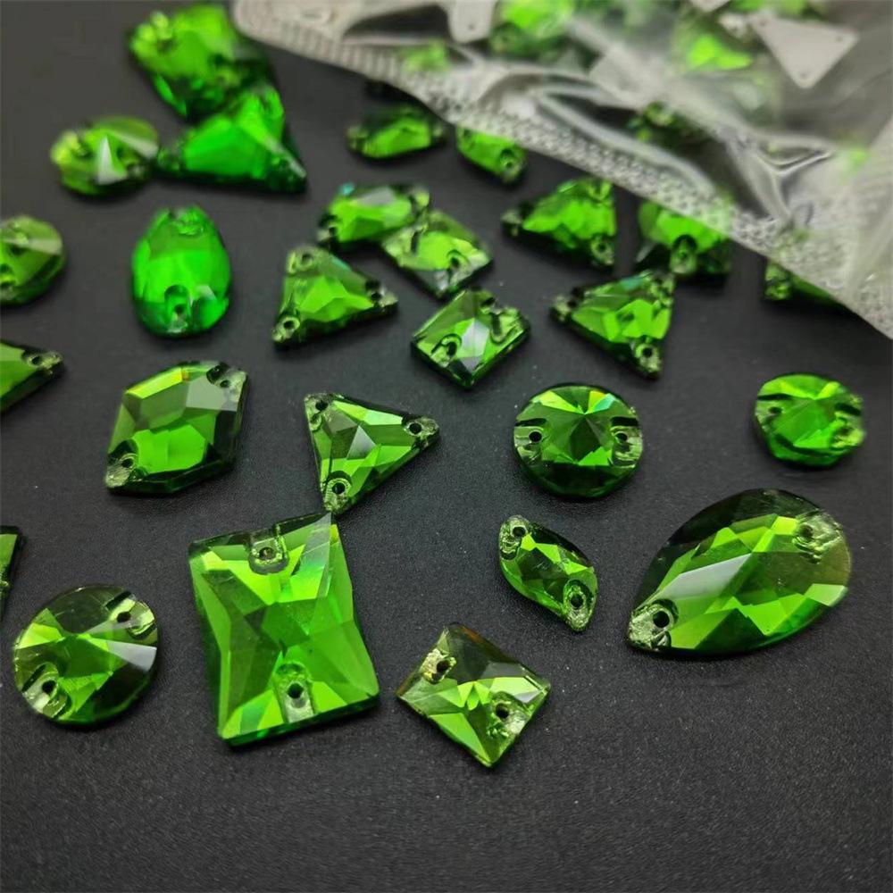 Red Resin Shiny Glass Rhinestone Stickers: Mixed Style Sewing Accents for Dancewear