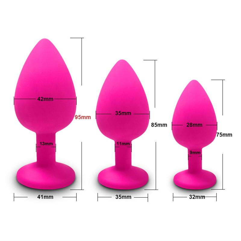 3 Size  Soft Silicone Anal Plug Sex Toys for Women Men Erotic Massager Stimulator Dildo Vibrator Anal Toys Adult Product Plug