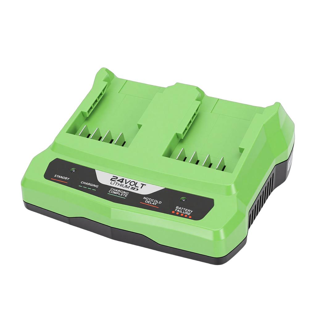 Battery Charger Fit for Greenworks 29842 29852 Batteries Cordless Power Tool Dual Port Lithium Battery Charging Station