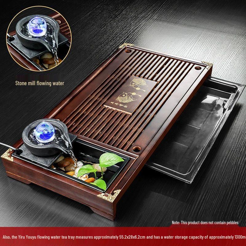 Creative Flowing Water Wooden Tea Tray