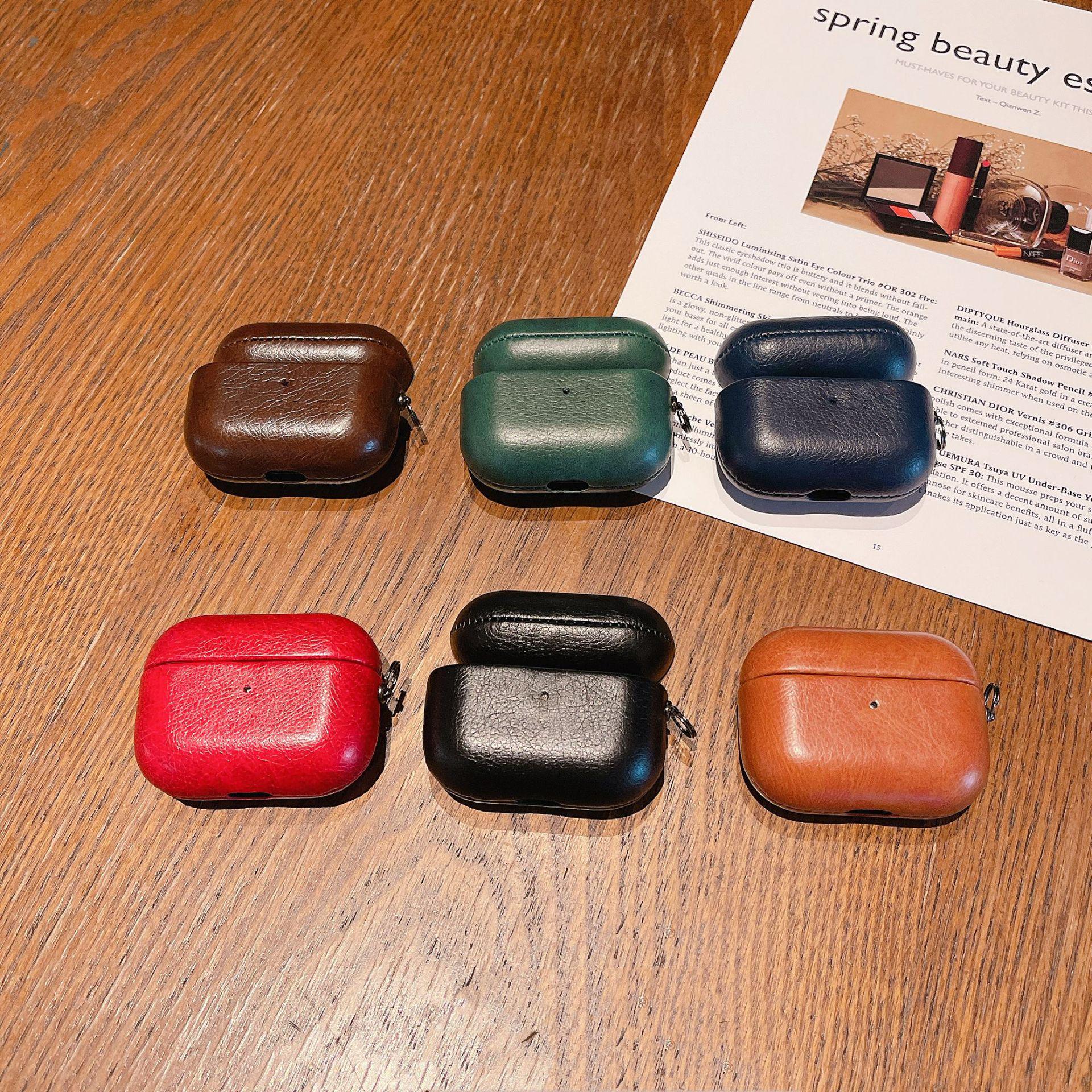 

Leather-Style Waterproof Protective Case for AirPods Pro 2 AirPods Pro 3 кофейный