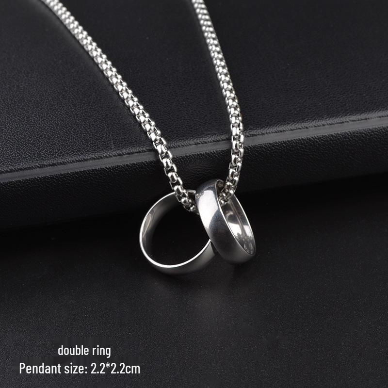 Trendy Six-Pointed Star Pendant Titanium Steel Necklace for Men & Women - Hip Hop Style Sweater Chain Jewelry.