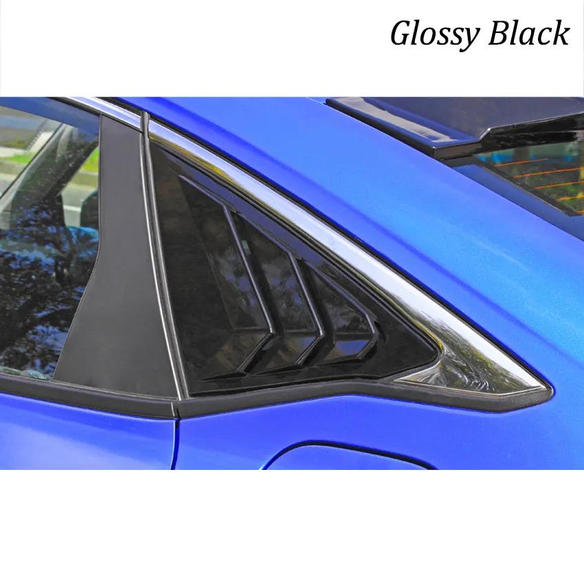 Glossy Black Rear Triangle Louvers for 2022 Honda 11th Gen Civic (Sport Version)