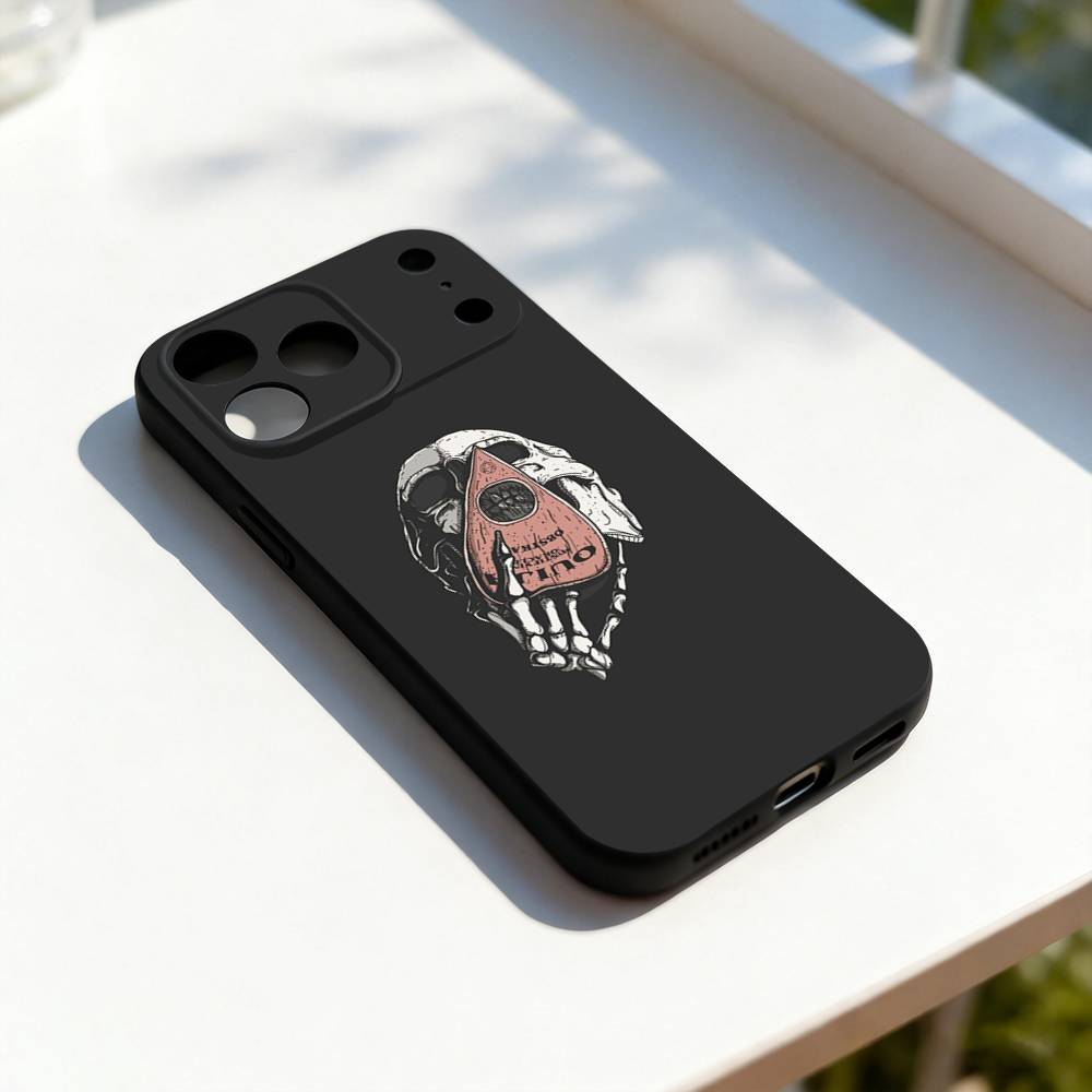 

Ouija Board Art Phone Case For iPhone 17,16,15,14,13,12,11,Pro,Max,Plus,E,SE4,Air,Mini Black Soft Cover iPhone15