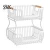 Home Organization Rack 2/3 Layer Countertop Organizer Rack, Heavy Duty Fruit Basket Stand, Metal Storage Space Saving Carbon Steel for Kitchen, Pantry