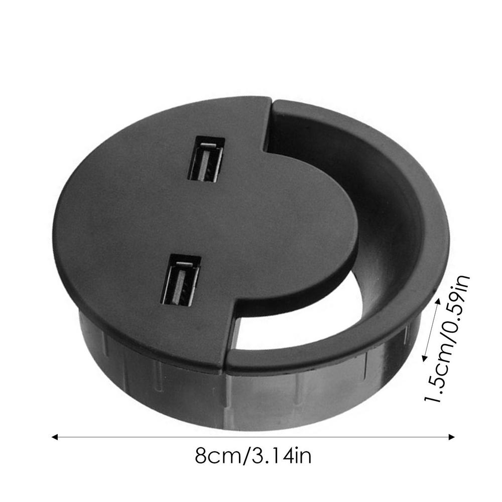 Desk Charger Organizer Phone Cord Holder Laptop And Charger Cord Organizer Desktop Accessories Round Smile Design For Home