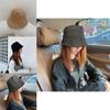Stylish Khaki Or Black Suede Bucket Hat For Women Perfect For Fall And Winter