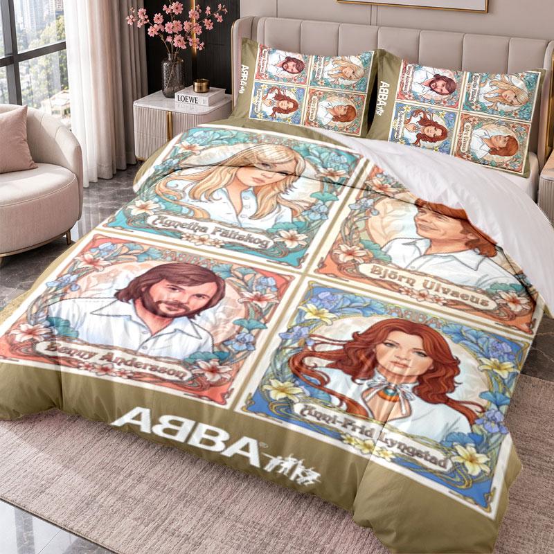 ABBA 3Pcs Bedding Set Duvet Cover With Two Pillowcases For Bedroom Home Decoration