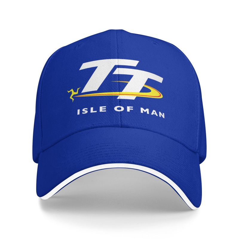 Isle of Man TT Races Motorcycle Print Baseball Cap Vintage Sandwich Bucket Caps Unisex Adjustable Snapback Cap Dad Hat Golf Hats
