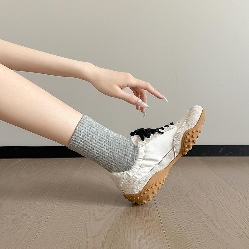 

Color matching retro lace-up German training shoes hiking outdoor comfortable soft-soled single shoes 2025 spring new casual board shoes women 40