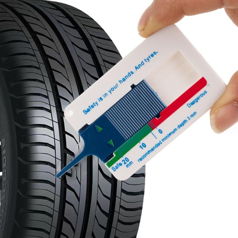 Small Plastic Treads Depth Measurer 0 to 20mm Ranges Precisions Measurement With Sliding Mechanism Suitable for Car Tires