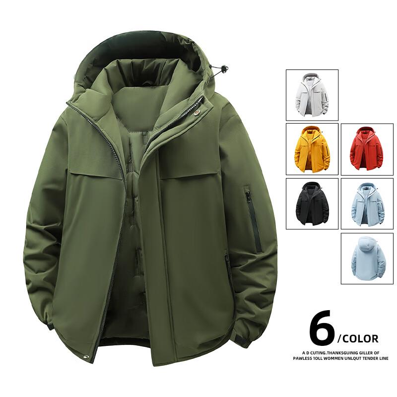 

MEDE Мужская зимняя куртка с капюшоном и утеплителем M