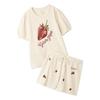 gelato pique Airy Moco Strawberry Jacquard Pullover Shorts Set PWNT264111 Ladies