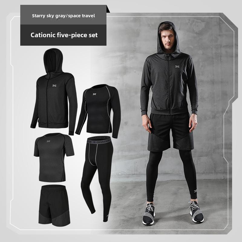 2021 Men's Spring/Summer Fitness Tights & Sports Suit for Running, Gym, & Basketball