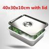 304 Stainless Steel Plate Tray Rectangular Square Oven Tray Baking Pot Dish Deep Japanese Barbecue Bbq Cafeteria Storage Trays