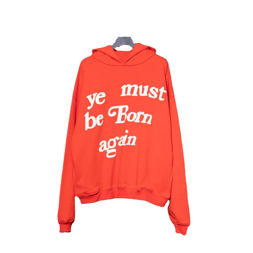 Trendy Multicolor Foam Letter Print Hoodie - Kanye Style