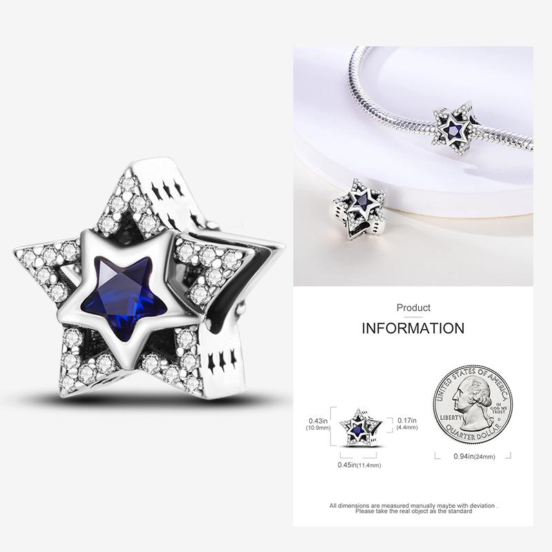 New In Star Moon Sun Series Charm Beads Fit Pandach Original Bracelet Women Copper Pendant Bead Jewelry Gift